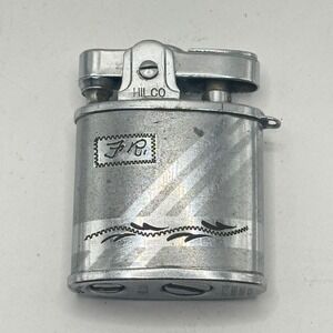 Vtg Hilco Babystyle Automatic Lighter Silver Etched Japan keychain Pocket Size